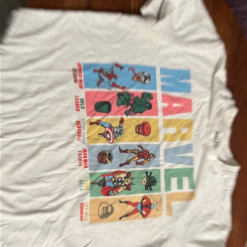 Marvel Kids Superhero T-Shirt - White with Multicolor Graphics